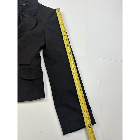 Sisley Jacket Women 40 Two Piece Skirt Suit Set Stretch Dark Gray - Picture 5 of 13